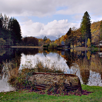 Buy canvas prints of  Scottish Trossachs in Autumn by Kevin Askew