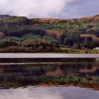 Buy canvas prints of  Loch Chon in Autumn by Kevin Askew