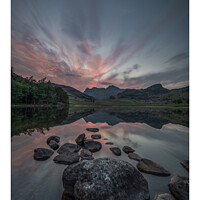 Buy canvas prints of Langdale Pikes from Blea Tarn by Adrian McCabe