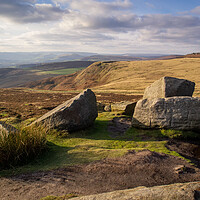 Buy canvas prints of Higger Tor, Peak District. by David Hall