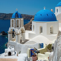 Buy canvas prints of Oia Santorini by Rick Bowden