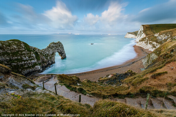 Majestic Durdle Door Arch Picture Board by Rick Bowden