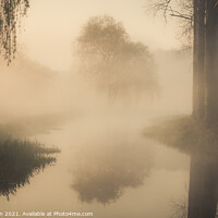 Buy canvas prints of Misty Wensum Sunrise by Rick Bowden