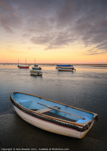 North Norfolk Boat at Sunrise Picture Board by Rick Bowden
