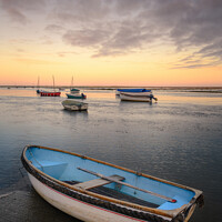 Buy canvas prints of North Norfolk Boat at Sunrise by Rick Bowden