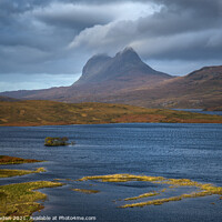 Buy canvas prints of Suilven from Cam Loch by Rick Bowden