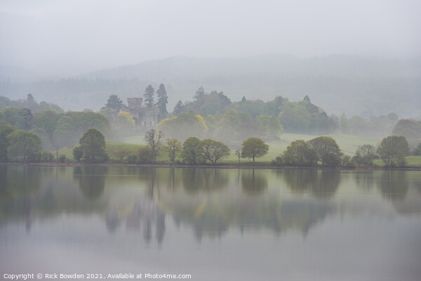 Wray Castle in the Mist Picture Board by Rick Bowden
