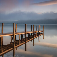 Buy canvas prints of Lake District Jetty by Rick Bowden