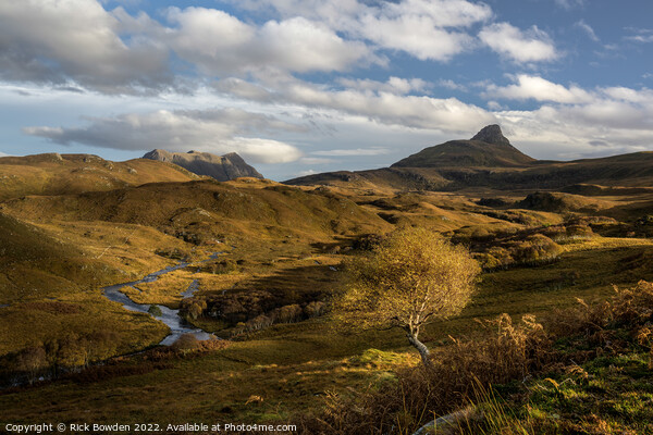 Majestic Autumn Scenery in Assynt Picture Board by Rick Bowden