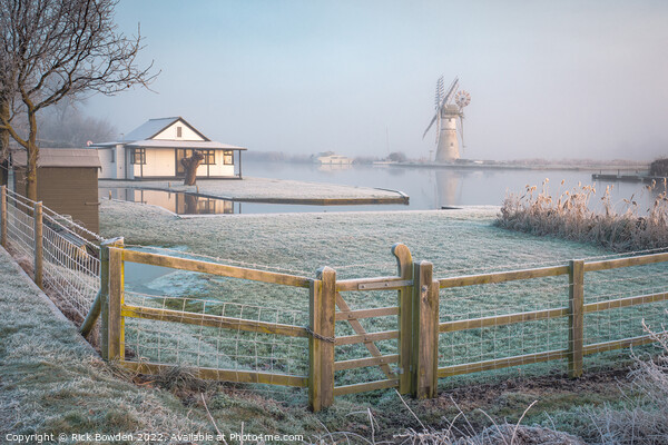 Frosty Thurne Scene Picture Board by Rick Bowden