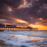 Buy canvas prints of The Stormy Southwold Pier by Rick Bowden