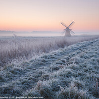 Buy canvas prints of Winters Embrace Herringfleet Smock Mill by Rick Bowden