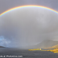Buy canvas prints of Rainbow Over Ardvreck Castle  by Rick Bowden