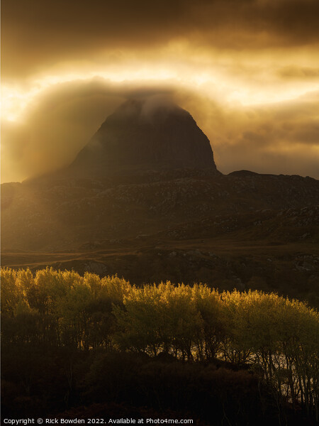 Suilven Gold Picture Board by Rick Bowden
