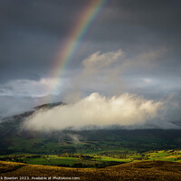 Buy canvas prints of Rainbow over Blencathra by Rick Bowden