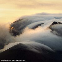 Buy canvas prints of Lakeland Mountain Clouds by Rick Bowden