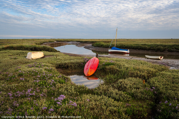 Salt Marsh Boats Picture Board by Rick Bowden