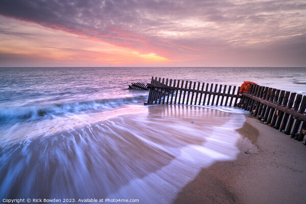 Caister Sunrise A Golden Promise Picture Board by Rick Bowden
