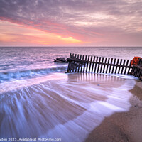Buy canvas prints of Caister Sunrise A Golden Promise by Rick Bowden