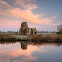 Buy canvas prints of Reflections of St Benet's Abbey by Rick Bowden