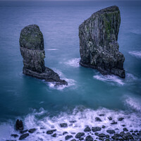 Buy canvas prints of Majestic Elegug Stacks by Rick Bowden