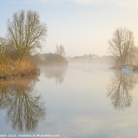 Buy canvas prints of Mystical Mist over Norfolk Broads by Rick Bowden