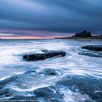 Buy canvas prints of Majestic Bamburgh Castle at Dawn by Rick Bowden