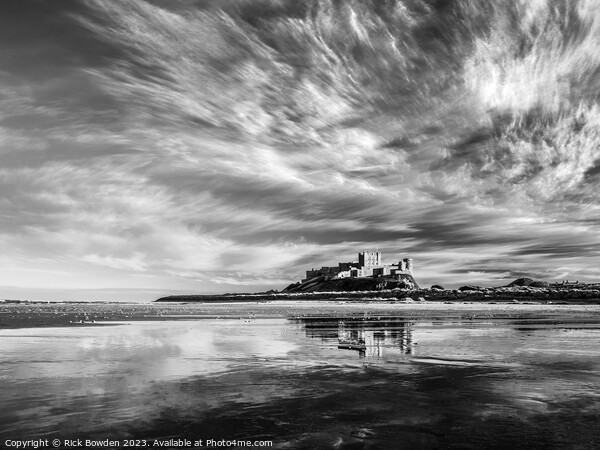 Bamburgh Castle Reflections Picture Board by Rick Bowden