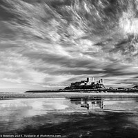 Buy canvas prints of Bamburgh Castle Reflections by Rick Bowden