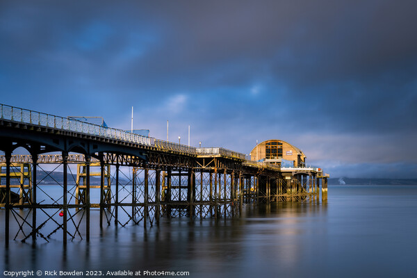 Majestic Sunset on Mumbles Pier Picture Board by Rick Bowden