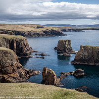 Buy canvas prints of Awe-inspiring Shetland Coastline by Rick Bowden