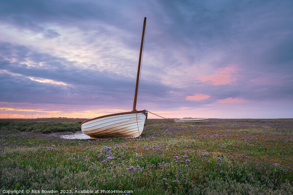 Serenity at Brancaster Staithe Picture Board by Rick Bowden