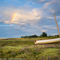 Buy canvas prints of 'Rainbow's Embrace on Brancaster Boats' by Rick Bowden