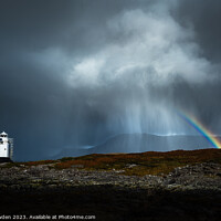 Buy canvas prints of The Rainbow and the Lighthouse by Rick Bowden