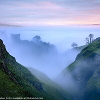 Buy canvas prints of Foggy Morning in Cave Dale by Rick Bowden
