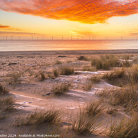 Buy canvas prints of Ciaster Sunrise over Dunes. by Rick Bowden