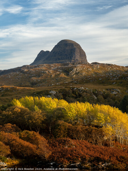 Suilven in Autumn Picture Board by Rick Bowden