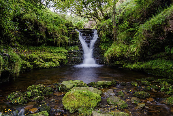 Enchanting Fairbrook Clough Waterfall Picture Board by Rick Bowden