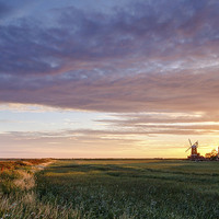 Buy canvas prints of Cley Summer Dawn by Rick Bowden