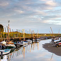 Buy canvas prints of Tranquil Blakeney Harbour Scene by Rick Bowden