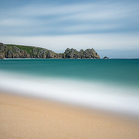 Buy canvas prints of Porthcurno Beach by Rick Bowden