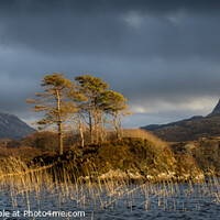 Buy canvas prints of Loch Druim Suardalain Assynt Scotland by Rick Bowden