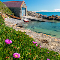 Buy canvas prints of Moelfre Boathouse Anglesey by Rick Bowden
