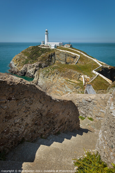South Stack Anglesey Picture Board by Rick Bowden