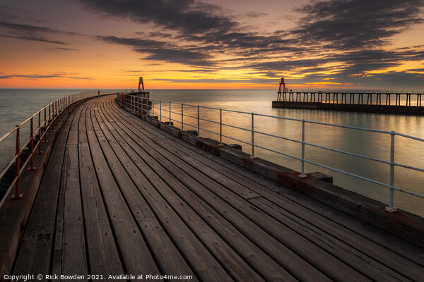 Whitby Pier North Yorkshire Picture Board by Rick Bowden