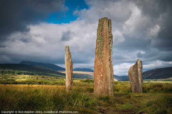 Machrie Moor Standing Stones Picture Board by Rick Bowden