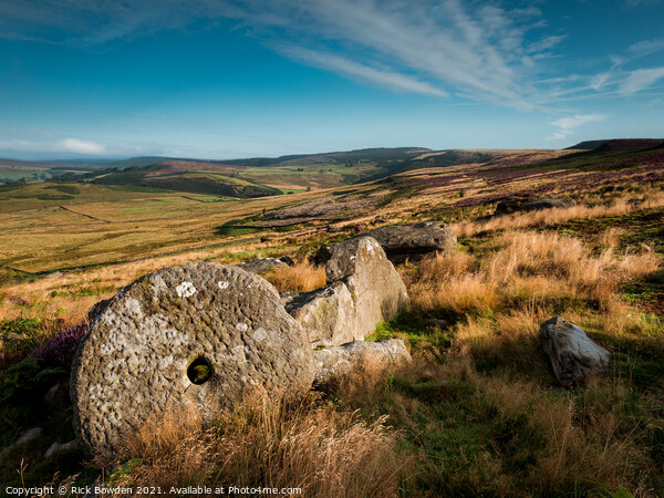 Millstones Peak District Picture Board by Rick Bowden