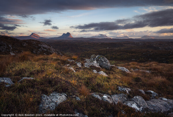 Mountains of Assynt Scotland Picture Board by Rick Bowden