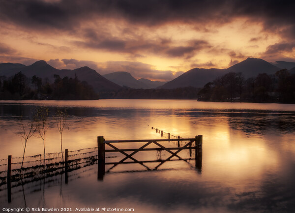 The Gate Derwent Water Lake District Picture Board by Rick Bowden