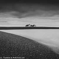 Buy canvas prints of Solitude in a Shingle Bank by Rick Bowden